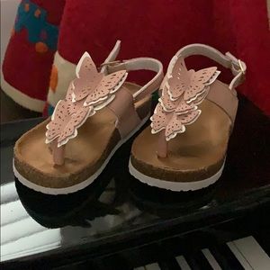 Girls butterfly sandals 7/8